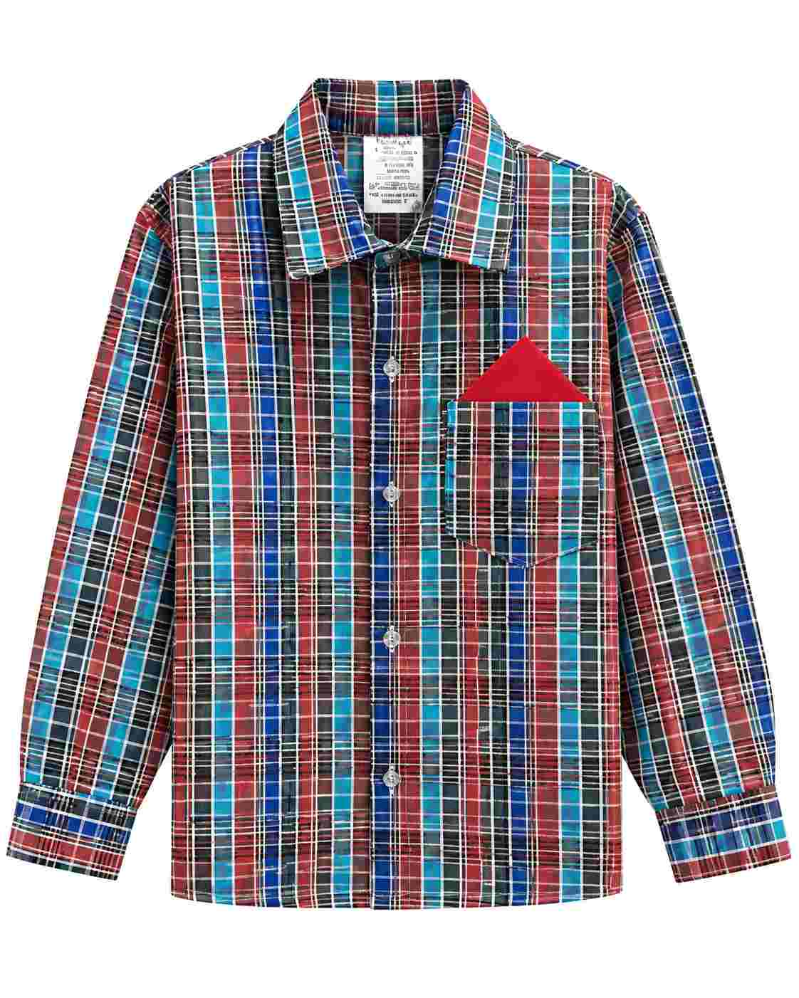 CAMISA JUNINA XADREZ  JUVENIL REF 421